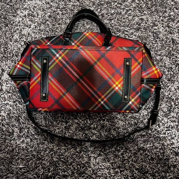 Dooney & Bourke Red and Black Plaid Satchel - Picture 5 of 5